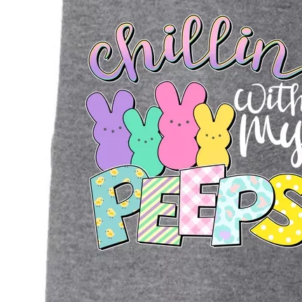 Cute Easter Chillin With My Peeps Candy Bunnies Doggie 3-End Fleece Hoodie