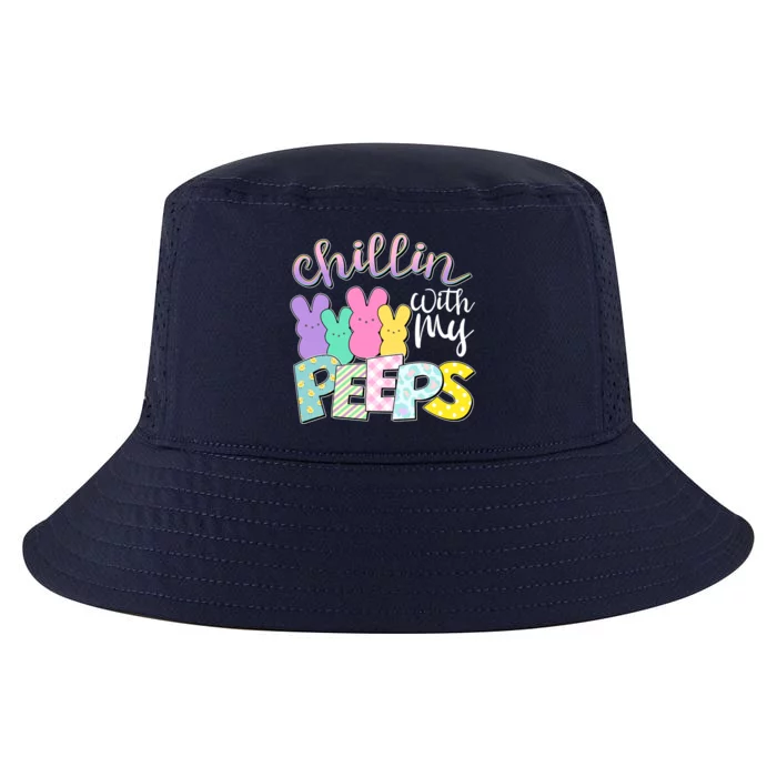 Cute Easter Chillin With My Peeps Candy Bunnies Cool Comfort Performance Bucket Hat