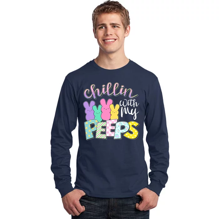 Cute Easter Chillin With My Peeps Candy Bunnies Tall Long Sleeve T-Shirt