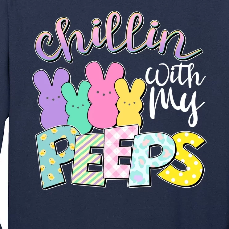 Cute Easter Chillin With My Peeps Candy Bunnies Tall Long Sleeve T-Shirt