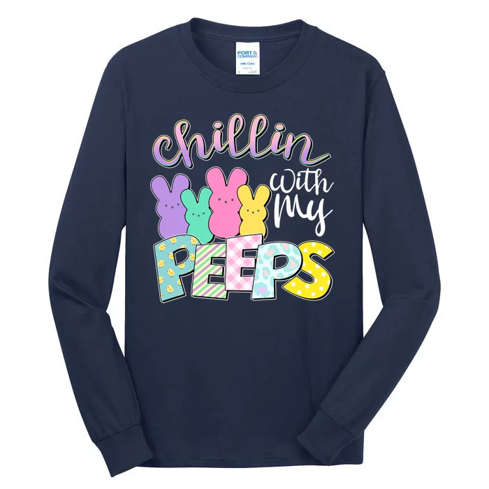 Cute Easter Chillin With My Peeps Candy Bunnies Tall Long Sleeve T-Shirt