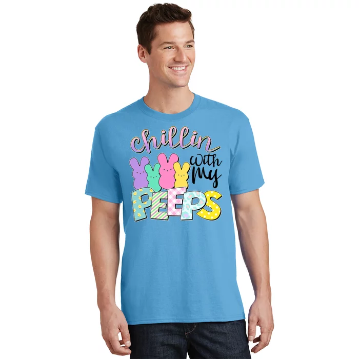 Cute Easter Chillin With My Peeps Candy Bunnies T-Shirt