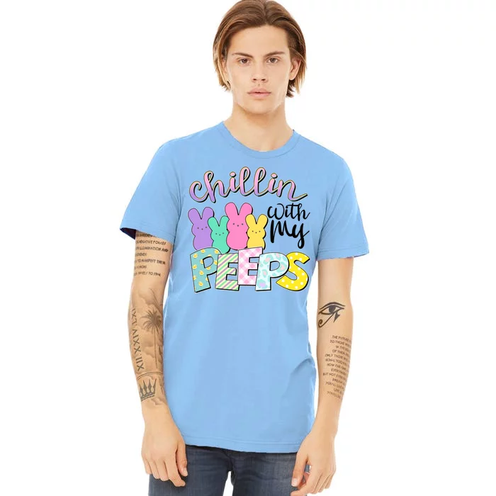 Cute Easter Chillin With My Peeps Candy Bunnies Premium T-Shirt