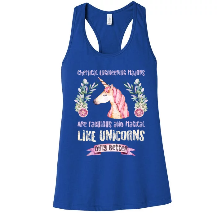 Chemical Engineer Chemistry Major Unicorn Gift Women's Racerback Tank