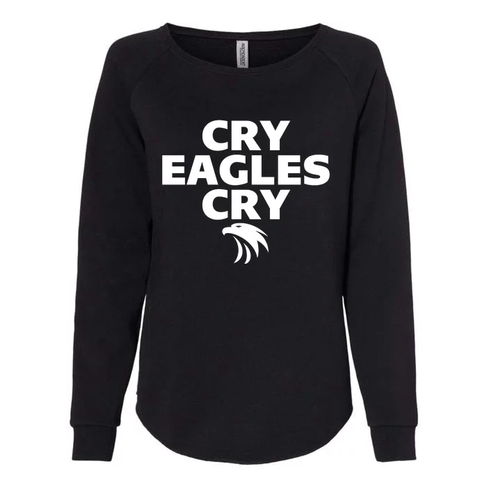 Cry Eagles Cry Funny Anti Eagles Womens California Wash Sweatshirt