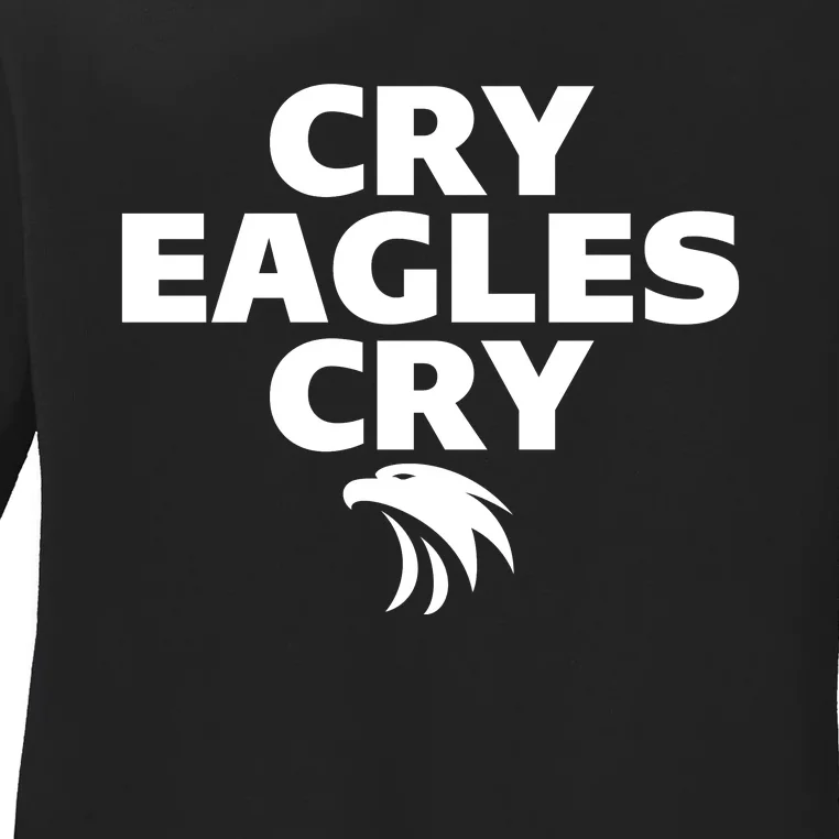 Cry Eagles Cry Funny Anti Eagles Ladies Long Sleeve Shirt