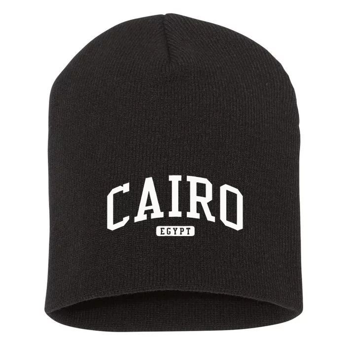 Cairo Egypt College University Style Short Acrylic Beanie