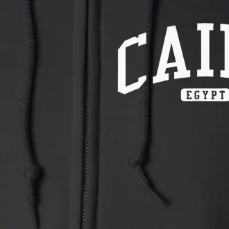 Cairo Egypt College University Style Full Zip Hoodie