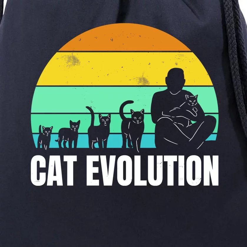 Cat Evolution Drawstring Bag