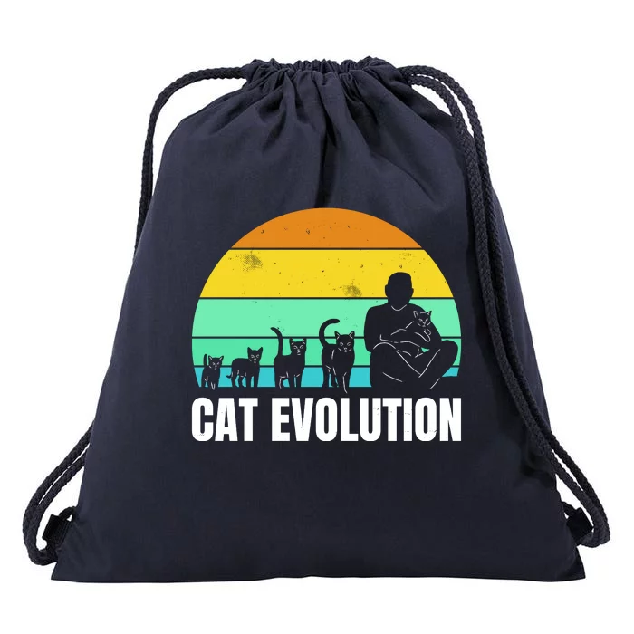 Cat Evolution Drawstring Bag