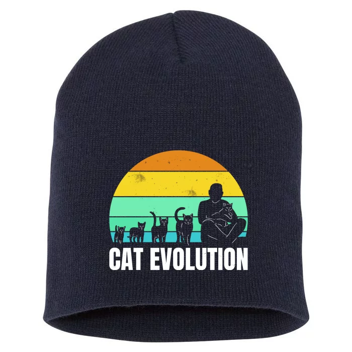 Cat Evolution Short Acrylic Beanie