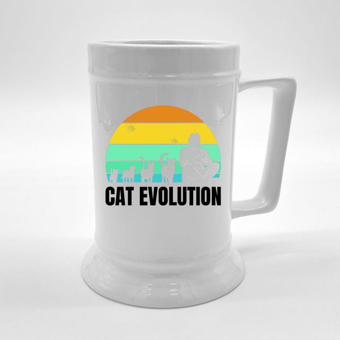 Cat Evolution Front & Back Beer Stein