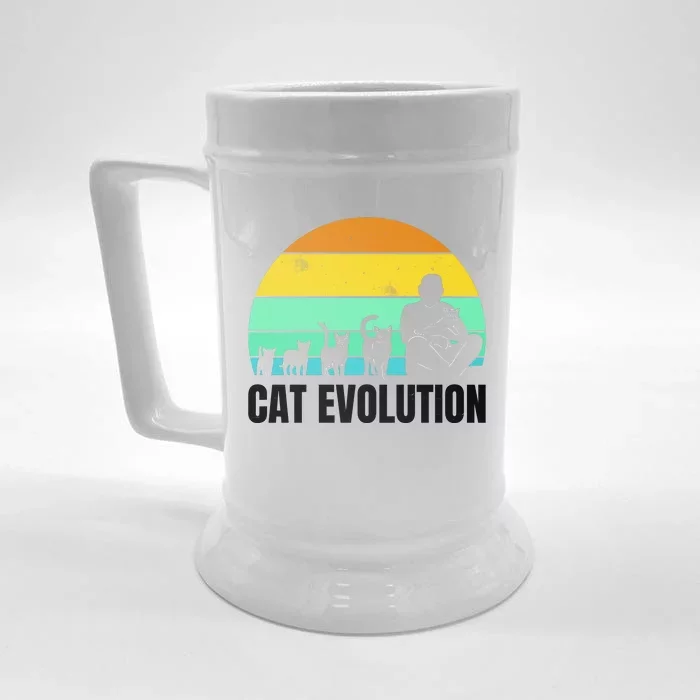 Cat Evolution Front & Back Beer Stein