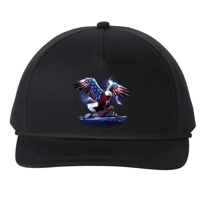 Cyborg Eagle Snapback Five-Panel Rope Hat