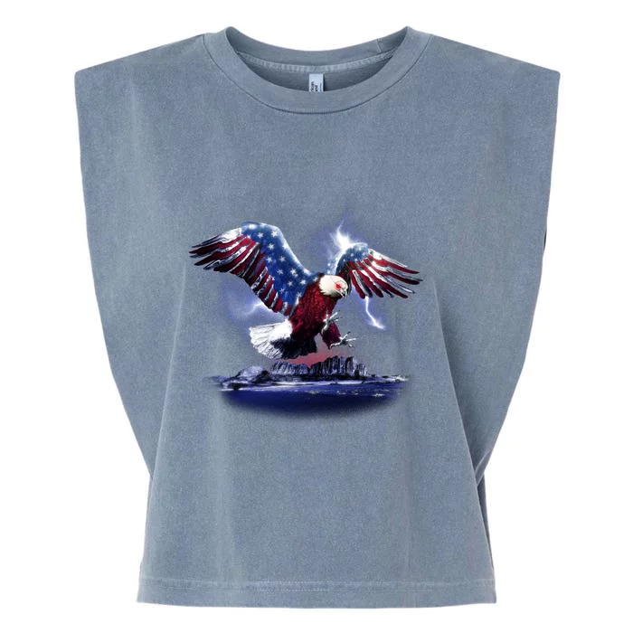 Cyborg Eagle Garment-Dyed Women's Muscle Tee