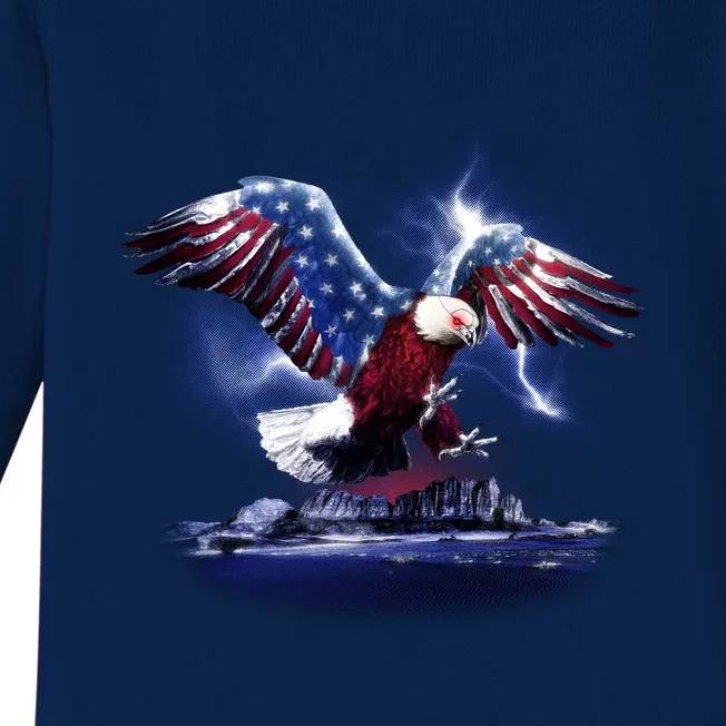 Cyborg Eagle Baby Long Sleeve Bodysuit