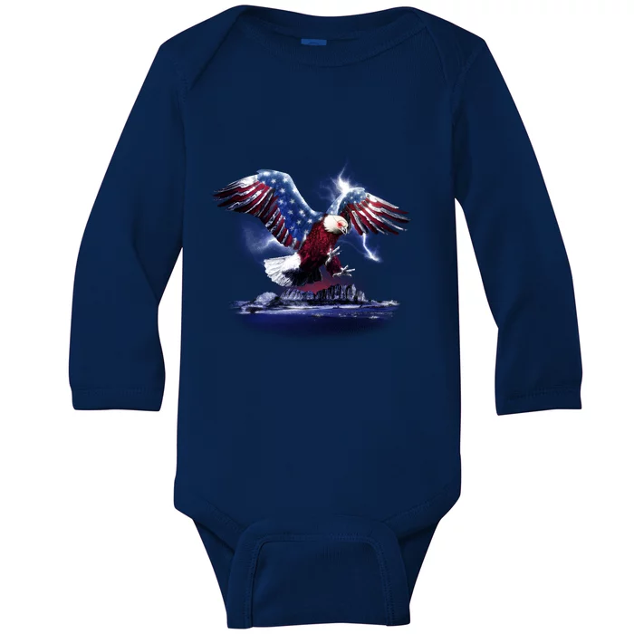 Cyborg Eagle Baby Long Sleeve Bodysuit