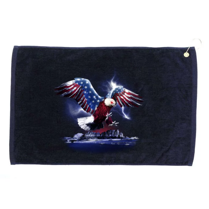 Cyborg Eagle Grommeted Golf Towel