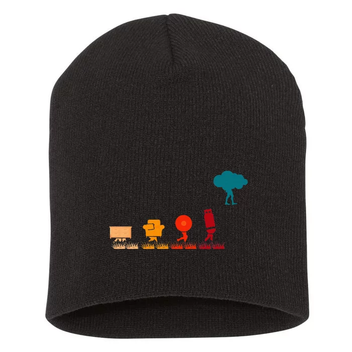 Cloud Evolution Computer Science Programmer Nerd Short Acrylic Beanie