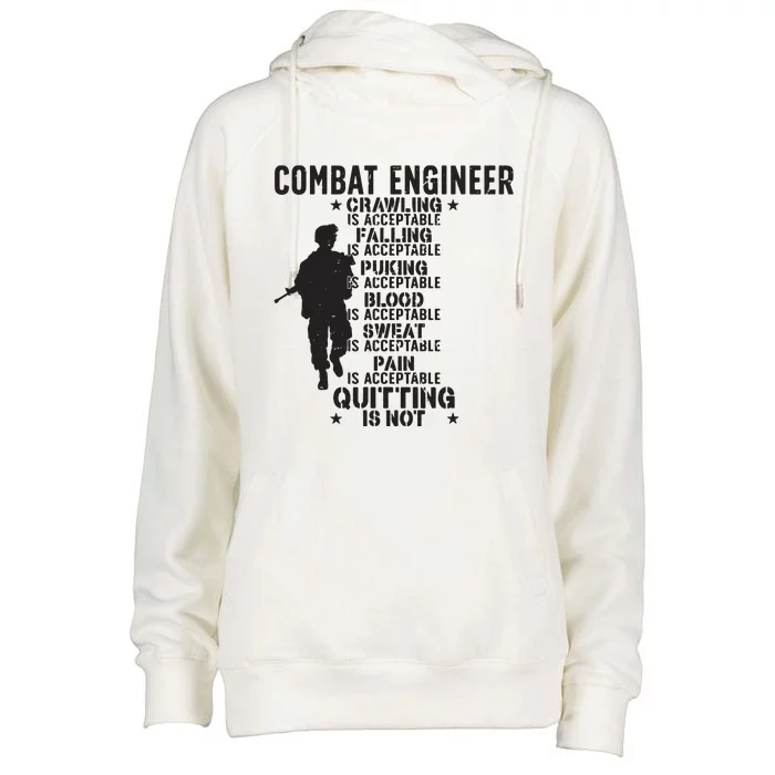 Combat Engineer Combat Engineering Womens Funnel Neck Pullover Hood