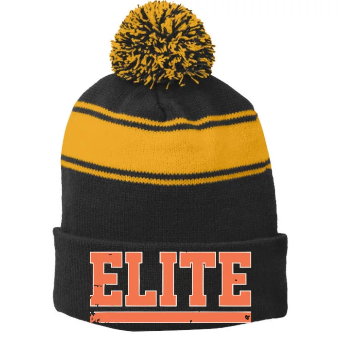 Cleveland Elite Stripe Pom Pom Beanie