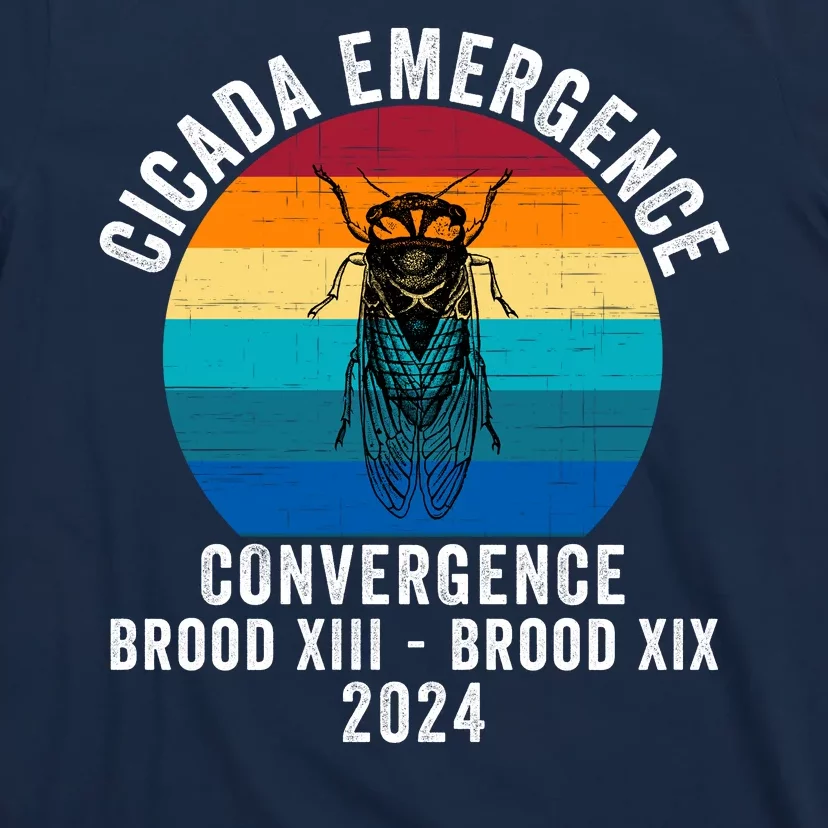 Cicada Emergence Convergence Brood Xiii Brood Xix 2024 T-Shirt