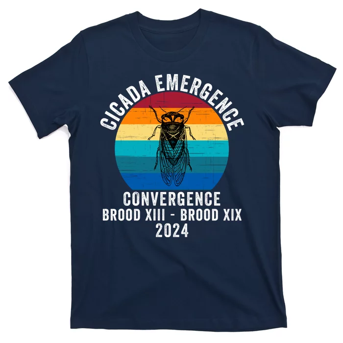 Cicada Emergence Convergence Brood Xiii Brood Xix 2024 T-Shirt