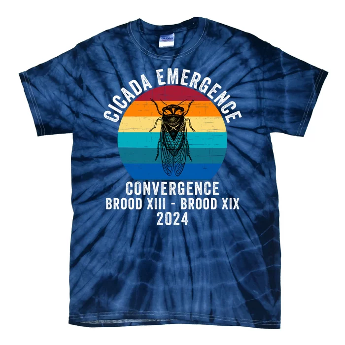 Cicada Emergence Convergence Brood Xiii Brood Xix 2024 Tie-Dye T-Shirt