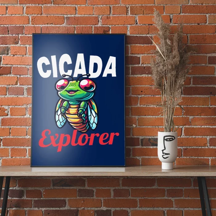 Cicada Explorer Cute Summer Bug Adventure Poster