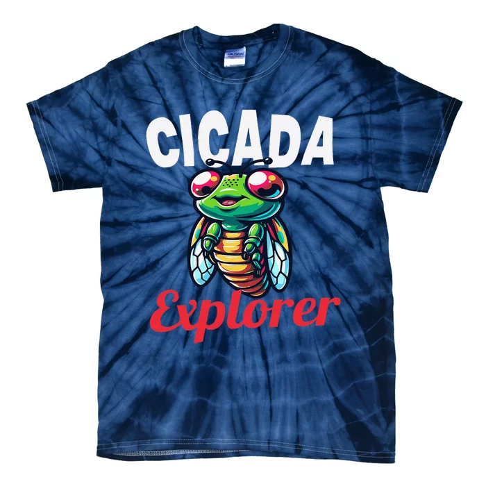 Cicada Explorer Cute Summer Bug Adventure Tie-Dye T-Shirt