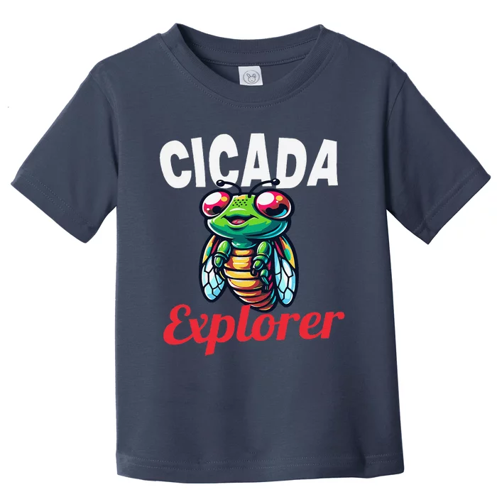 Cicada Explorer Cute Summer Bug Adventure Toddler T-Shirt