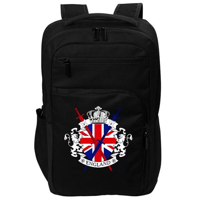 Cool England Crown Shield With Swords Impact Tech Backpack