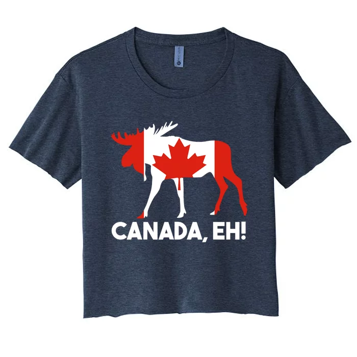 Canada Eh! Canadian Flag Women's Crop Top Tee