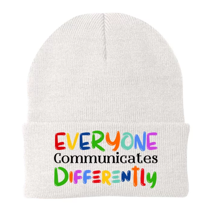 Cute Everyone Communicates Differently Knit Cap Winter Beanie