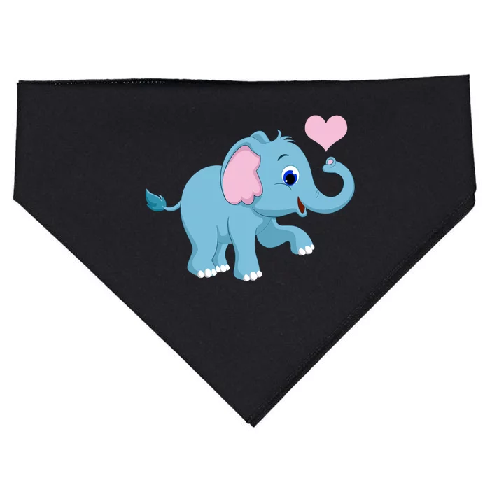 Cute Elephant USA-Made Doggie Bandana