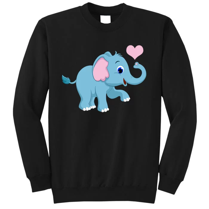 Cute Elephant Tall Sweatshirt