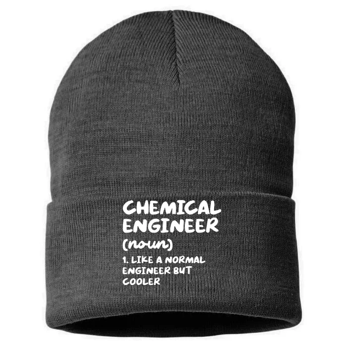 Chemical Engineer Definition Funny Engineering Sustainable Knit Beanie