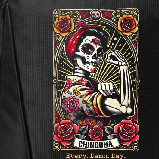 Chingona Every Damn Day Tarot Card City Backpack