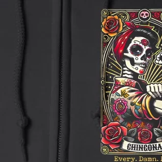 Chingona Every Damn Day Tarot Card Full Zip Hoodie