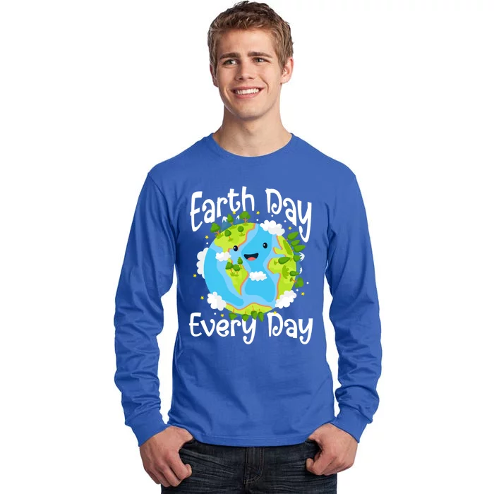 Cute Earth Day Every Day Save Our Planet Green Gift Tall Long Sleeve T-Shirt