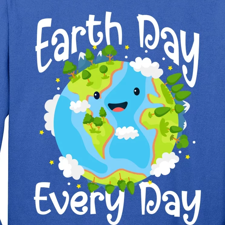 Cute Earth Day Every Day Save Our Planet Green Gift Tall Long Sleeve T-Shirt