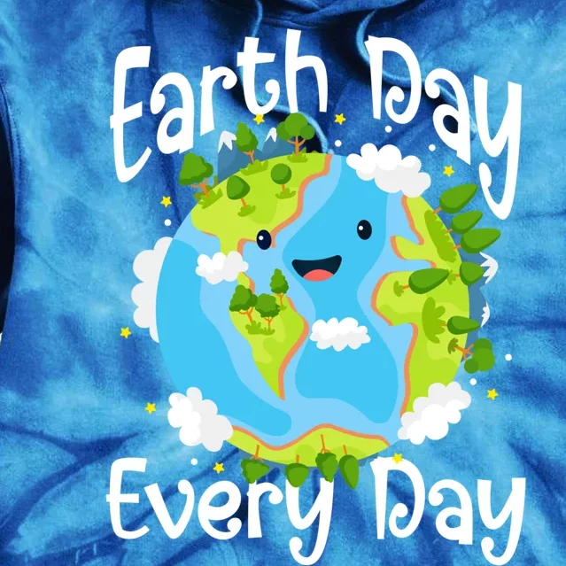 Cute Earth Day Every Day Save Our Planet Green Gift Tie Dye Hoodie