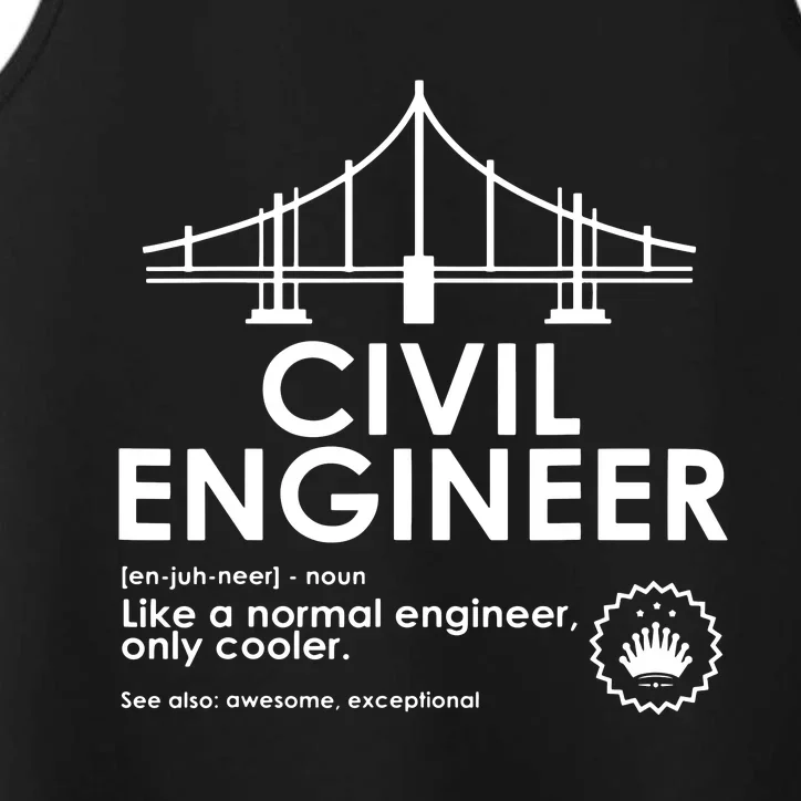 Civil Engineer Definition Funny Engineering Birthday Father Performance Tank