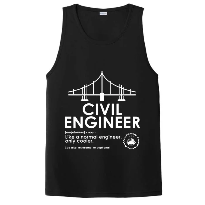 Civil Engineer Definition Funny Engineering Birthday Father Performance Tank