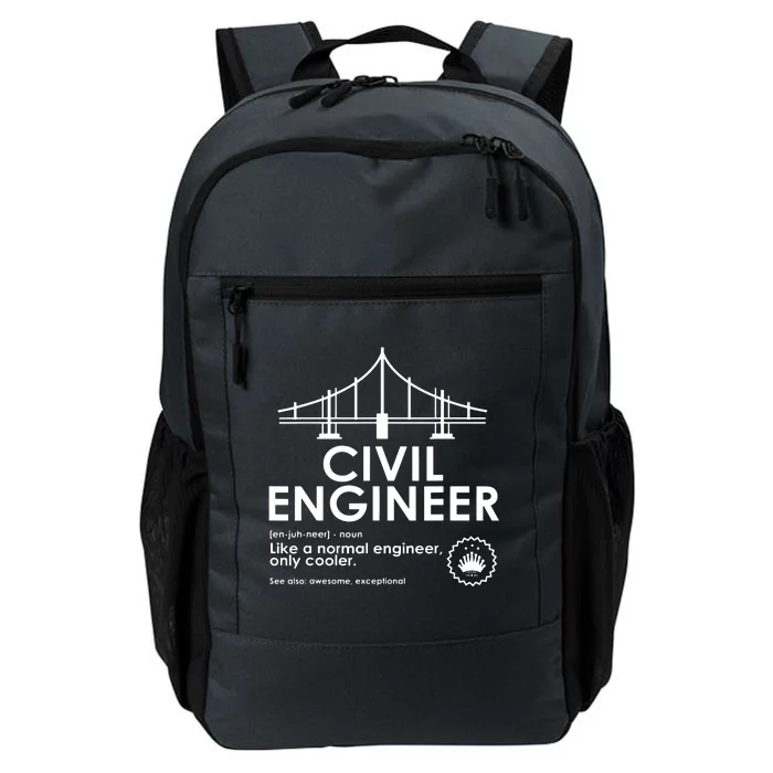 Civil Engineer Definition Funny Engineering Birthday Father Daily Commute Backpack