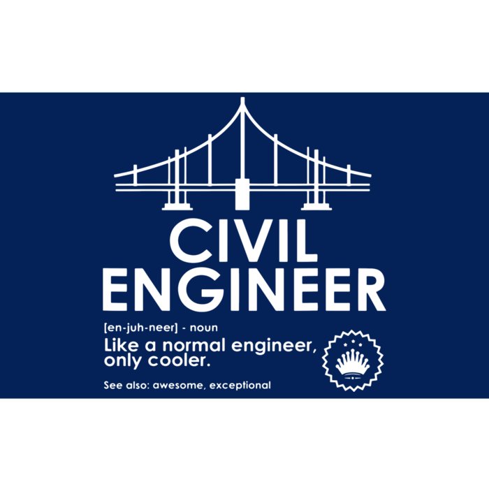 Civil Engineer Definition Funny Engineering Birthday Father Bumper Sticker