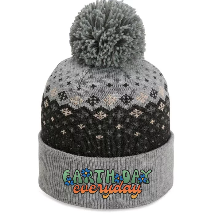 Cute Earth Day Everyday Retro The Baniff Cuffed Pom Beanie