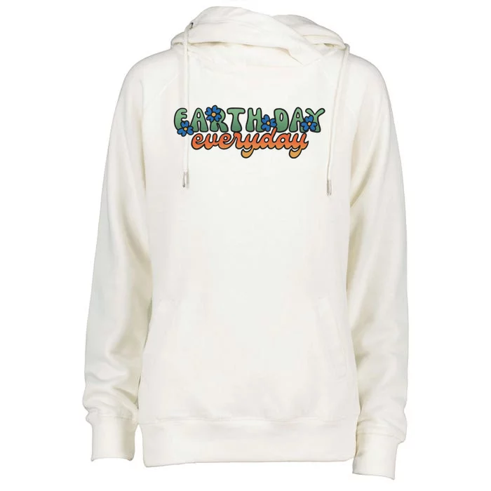 Cute Earth Day Everyday Retro Womens Funnel Neck Pullover Hood