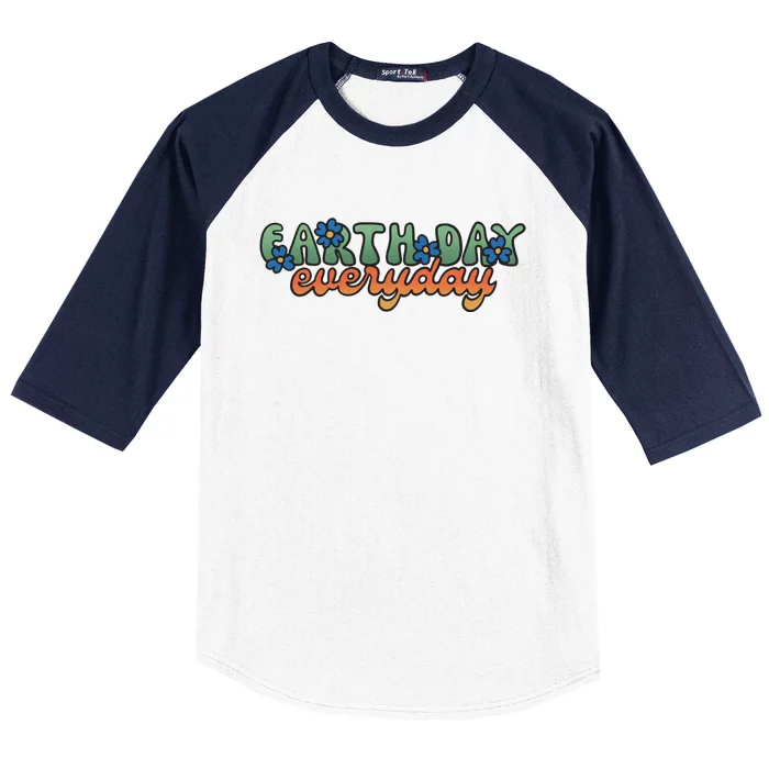 Cute Earth Day Everyday Retro Baseball Sleeve Shirt