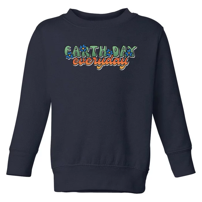 Cute Earth Day Everyday Retro Toddler Sweatshirt